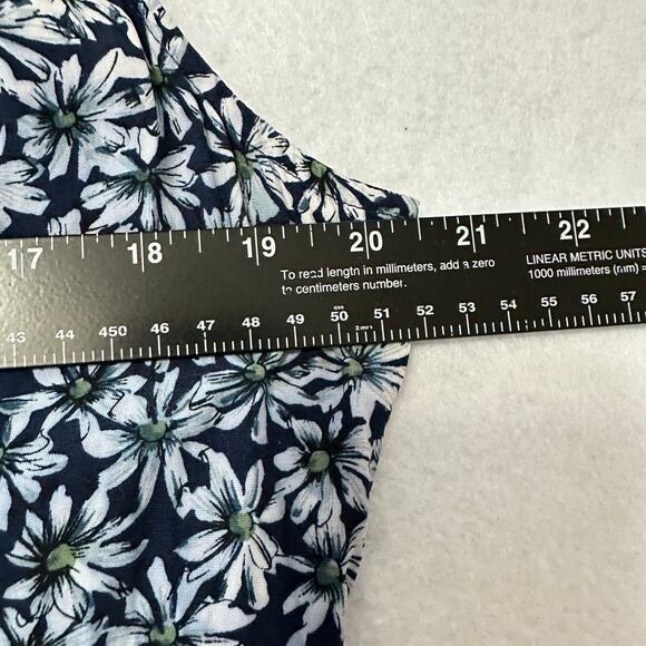 Vintage Jonathan Martin Floral Button Dress Cottage Collared Sleeveless Sz 11 - Picture 5 of 7